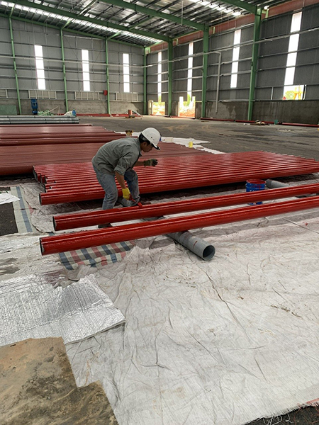 Thi công hạng mục đường ống cứu hỏa - Nhà máy Number One - Nhà Thép Tiền Chế Minh Anh Steel - Công Ty TNHH GRELATEK